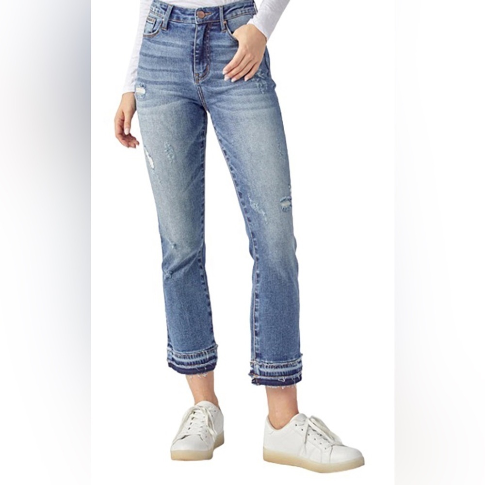Risen Jeans Women’s 27 Shadow Hem Straight Leg Jean